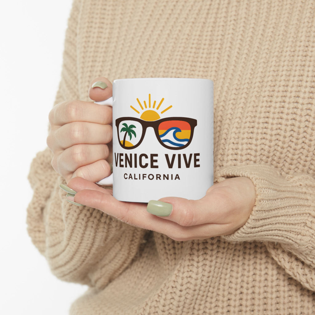 Venice Vive White LOGO Ceramic Mug (11oz)
