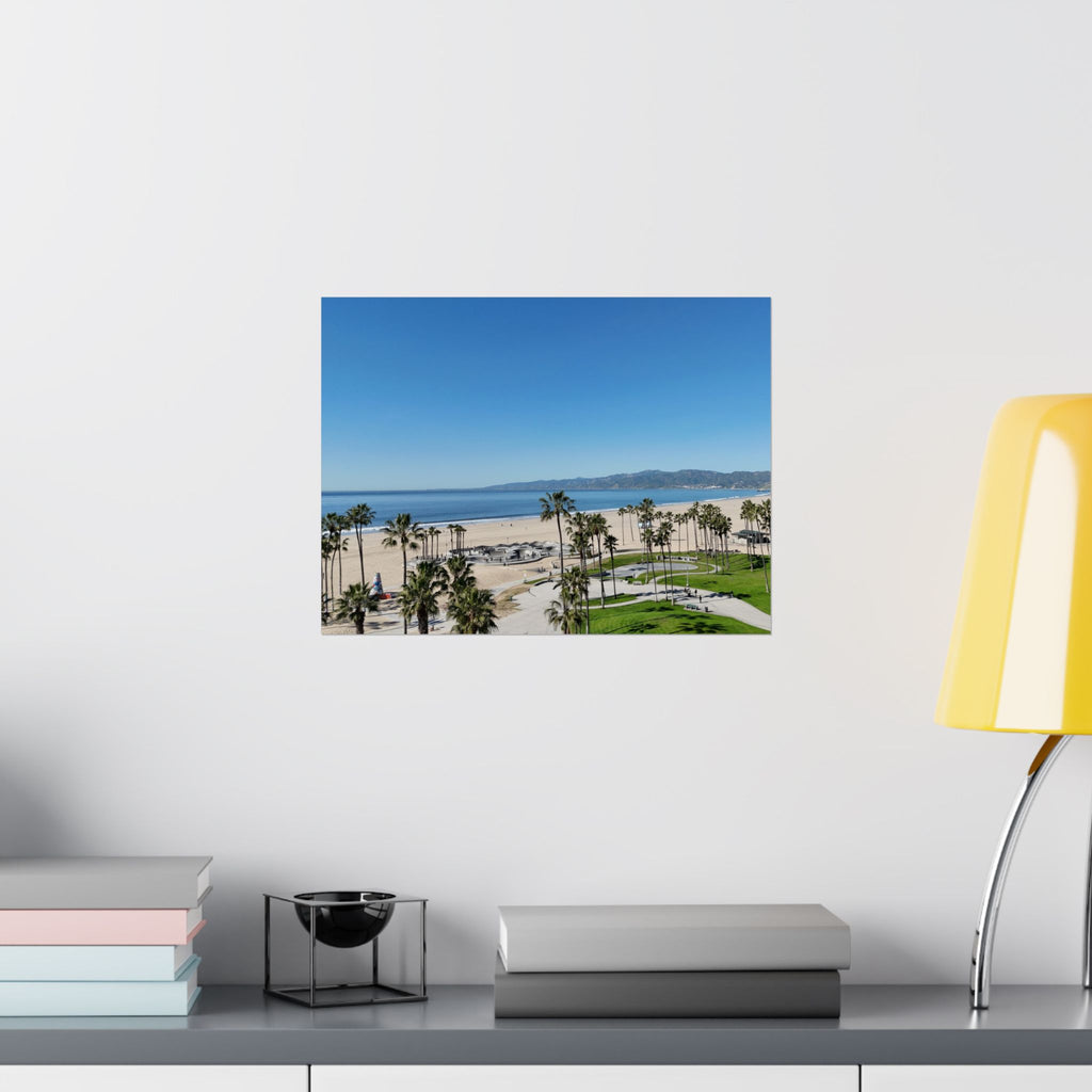 Venice Beach Aerial View Poster | Drone Photography | Matte Horizontal Posters