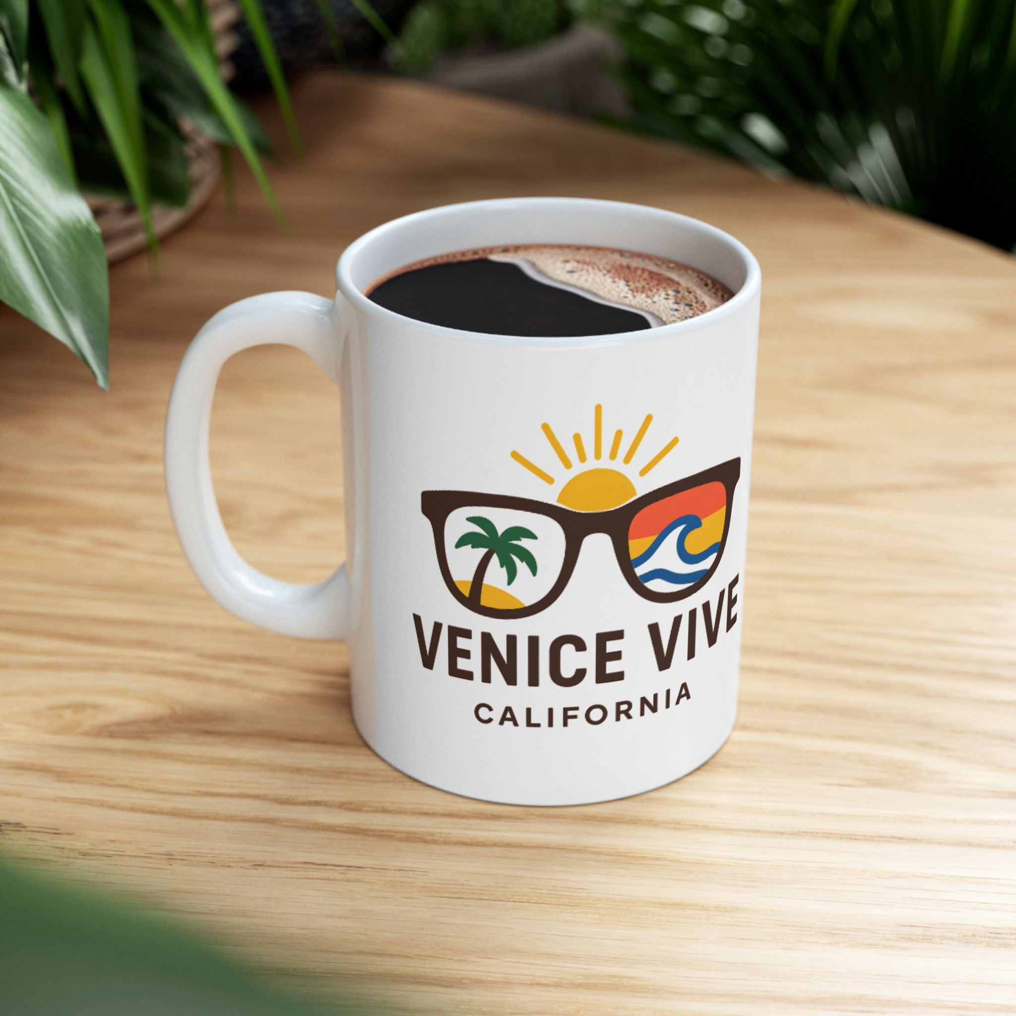 Venice Vive White LOGO Ceramic Mug (11oz)