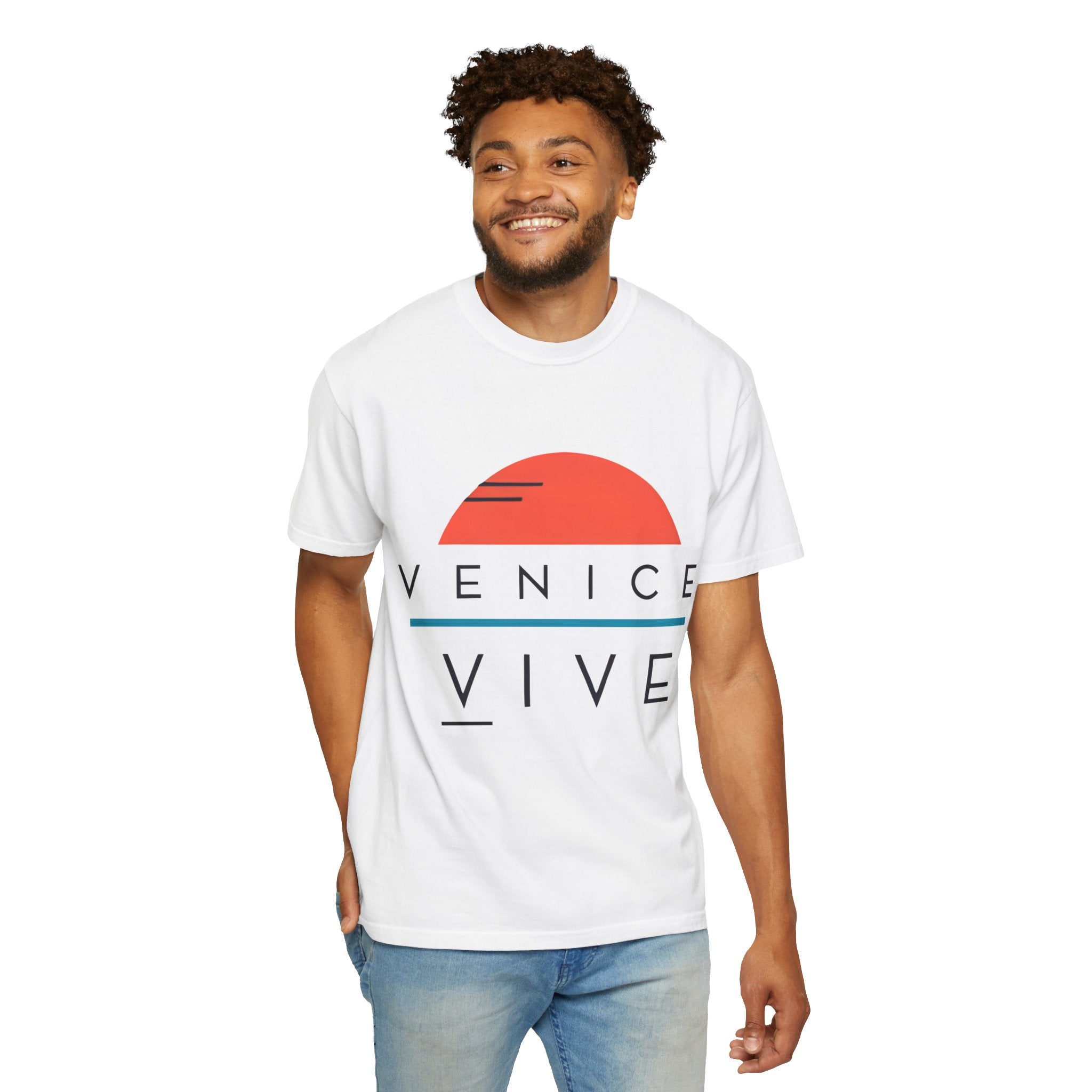 VENICE VIVE Classic Logo T-Shirt | Unisex Garment-Dyed T-shirt