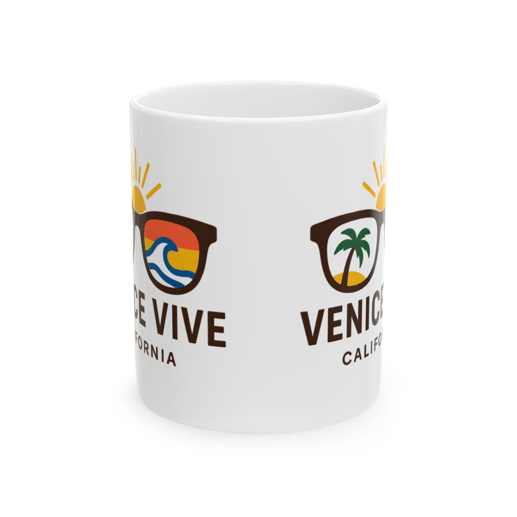 Venice Vive White LOGO Ceramic Mug (11oz)