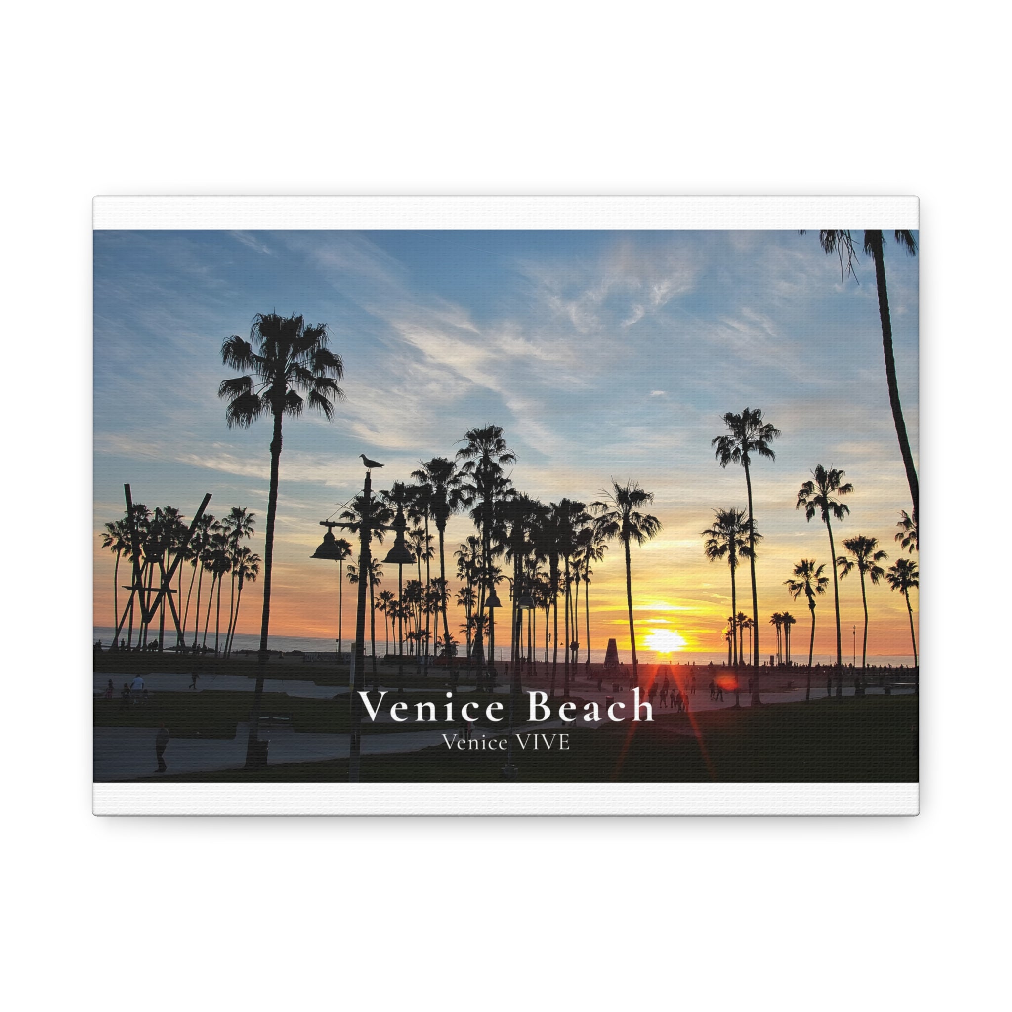Venice Beach Sunset Canvas Print – Venice VIVE | Matte Canvas, Stretched Wall Art