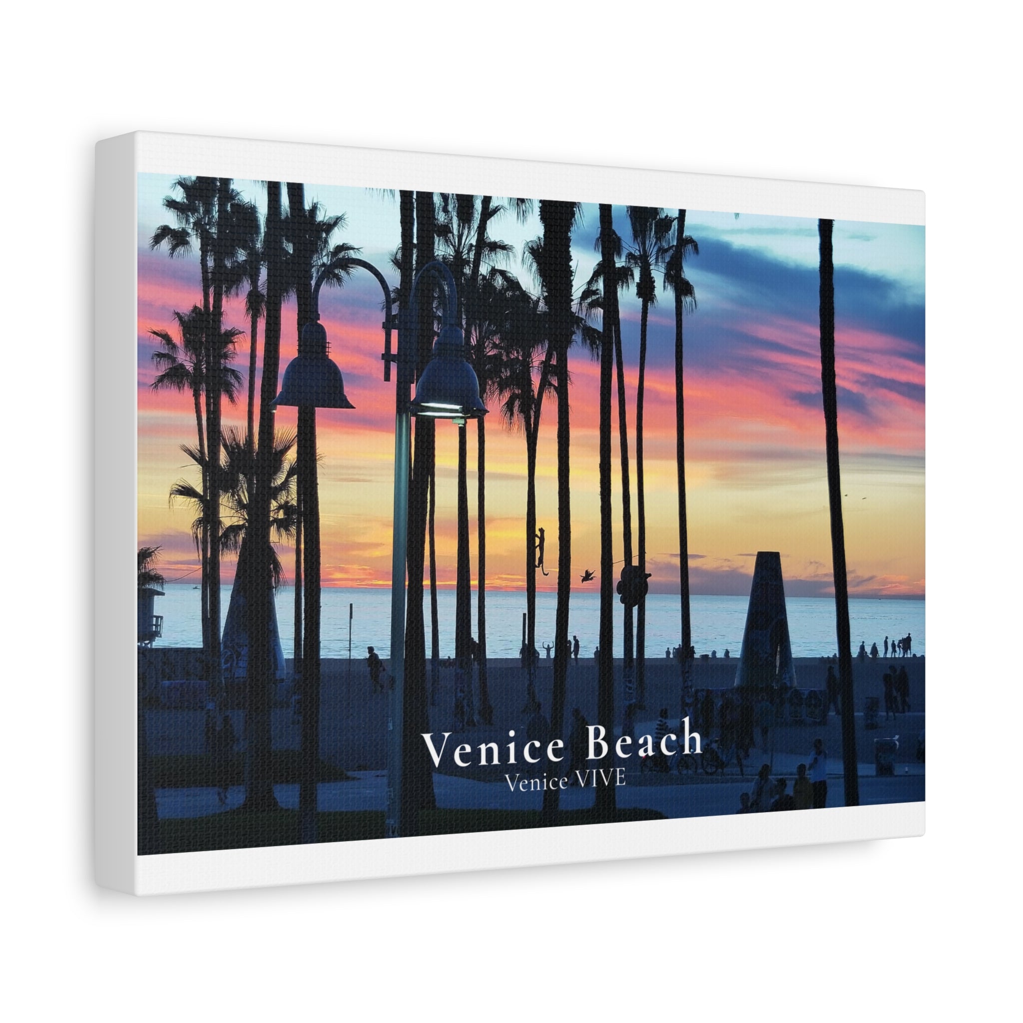 Venice Beach Sunset Canvas Print – Venice VIVE | Matte Canvas, Stretched Wall Art | 1.25"